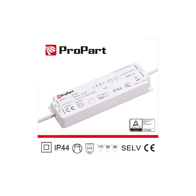 Alimentatore 24V 0,62A 15W SELV IP44