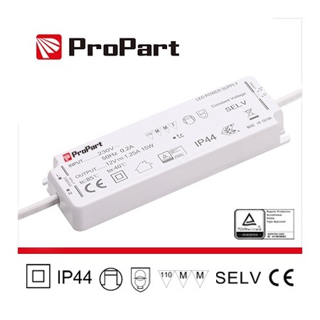 Alimentatore 24V 0,62A 15W SELV IP44