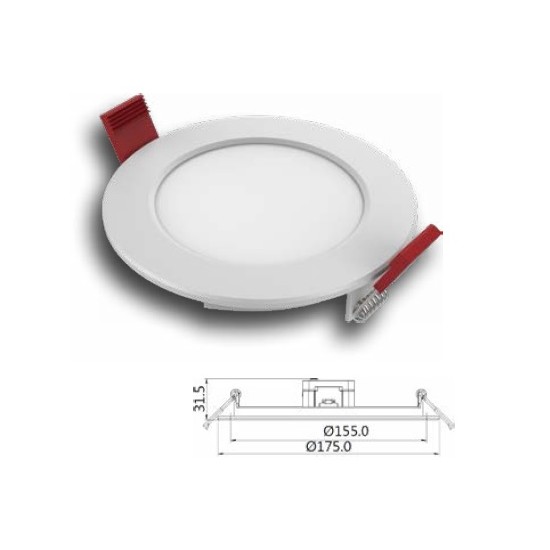 Acquista Faro LED da incasso tondo 16W luce calda/naturale/fredda s...