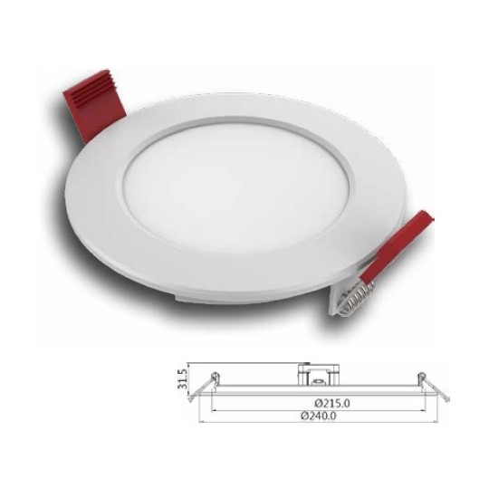 Acquista Faro LED da incasso tondo 24W luce calda/naturale/fredda s...