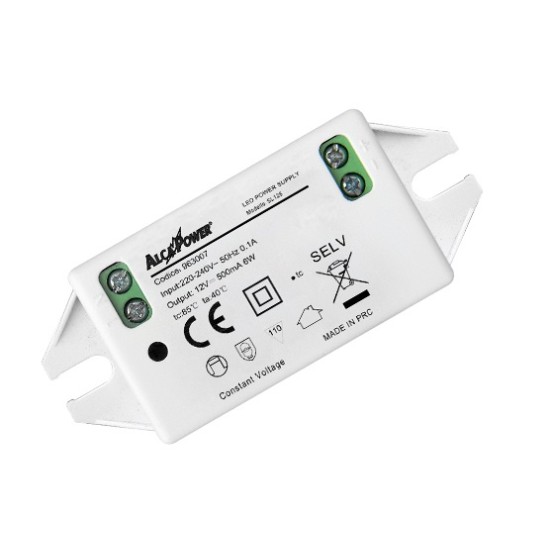 Alimentatore 12V 0,5A 6W SELV IP20