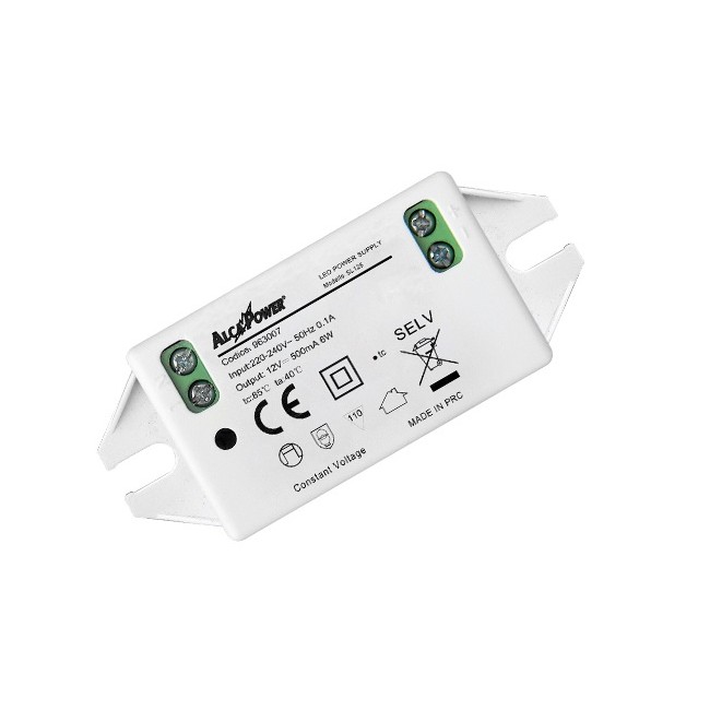 Alimentatore 12V 0,5A 6W SELV IP20
