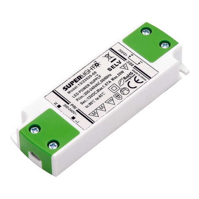 Alimentatore 12V 1,6A 20W SELV IP20