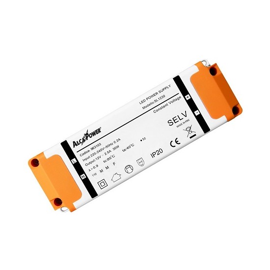 Alimentatore 12V 2,5A 30W SELV IP20