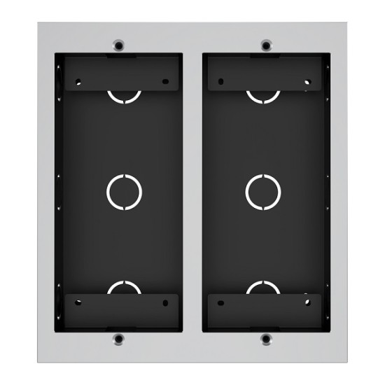 Pannello frontale e scatola di giunzione da incasso specifica per Akuvox AK-R20B(K)-xB e AK-MD12(6) in alluminio e acciaio zinc
