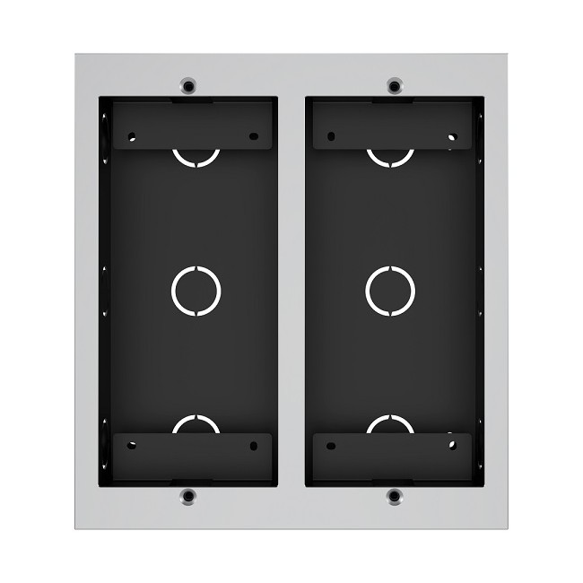 Pannello frontale e scatola di giunzione da incasso specifica per Akuvox AK-R20B(K)-xB e AK-MD12(6) in alluminio e acciaio zinc