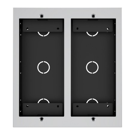 Pannello frontale e scatola di giunzione da incasso specifica per Akuvox AK-R20B(K)-xB e AK-MD12(6) in alluminio e acciaio zinc