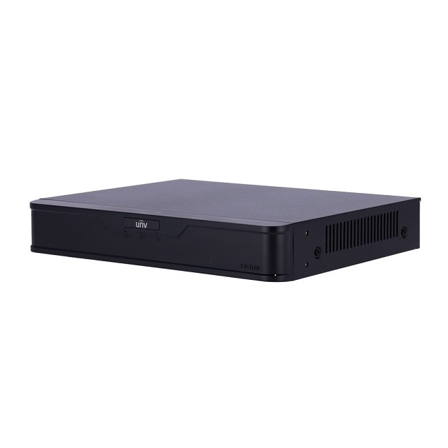 NVR IP 4 canali PoE - 12MPx, Uniview  LAN max 80Mbps, 1xHDD, gamma Easy_UV-NVR301-04B-P4-IQ
