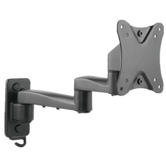 Supporto TV 13''-27'' a muro 3 snodi nero carico massimo 20kg vesa 75/100