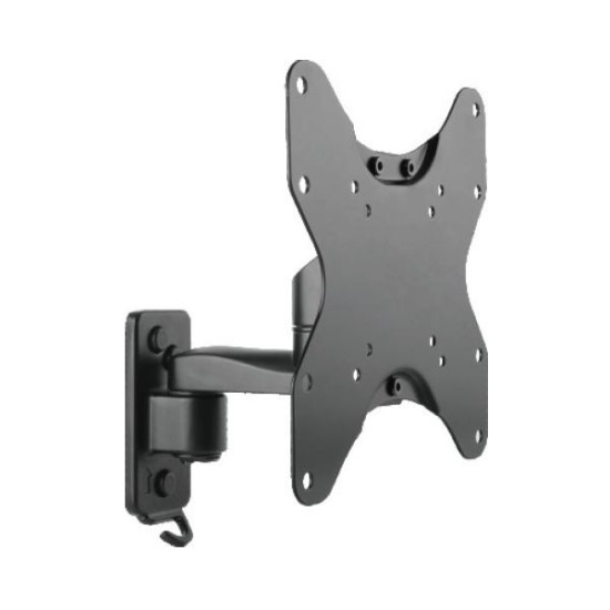 Supporto TV 23''-42'' a muro 2 snodi nero carico massimo 20kg vesa 75/100/200