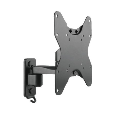 Supporto TV 23''-42'' a muro 2 snodi nero carico massimo 20kg vesa 75/100/200