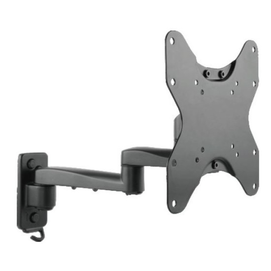 Supporto TV 23''-42'' a muro 3 snodi nero carico massimo 20kg vesa 75/100/200