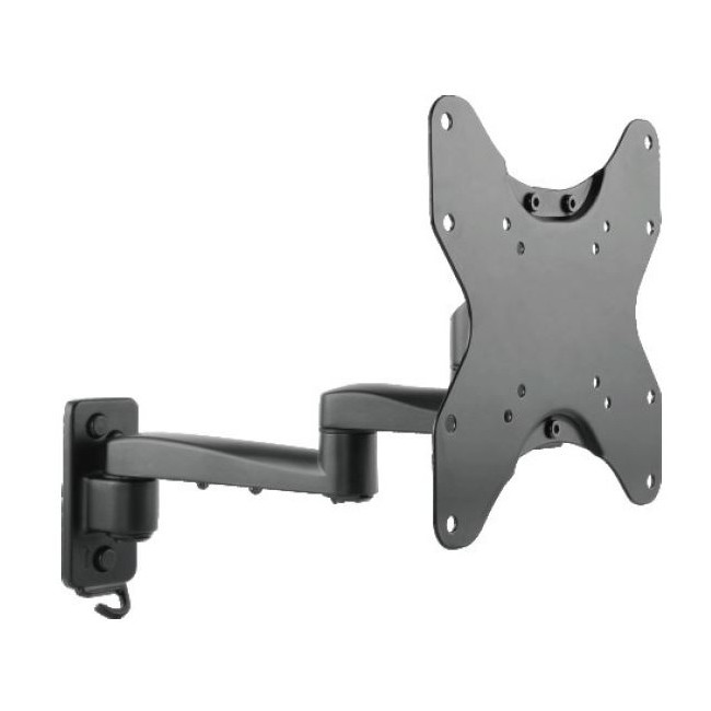 Supporto TV 23''-42'' a muro 3 snodi nero carico massimo 20kg vesa 75/100/200