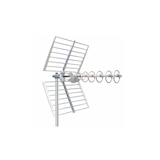 Antenna Loop Yagi a 6 elementi di banda UHF con connettore F, filtro 5G e 4G LTE e riflettore a tubicino