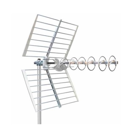 Antenna Loop Yagi a 6 elementi di banda UHF con connettore F, filtro 5G e 4G LTE e riflettore a tubicino