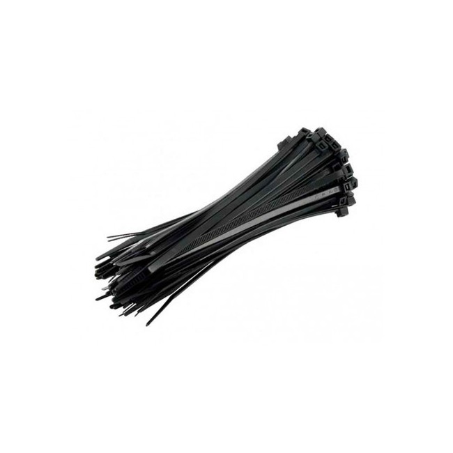 Fascette cablaggio nere in nylon 4,8x350mm confezione da 100pz