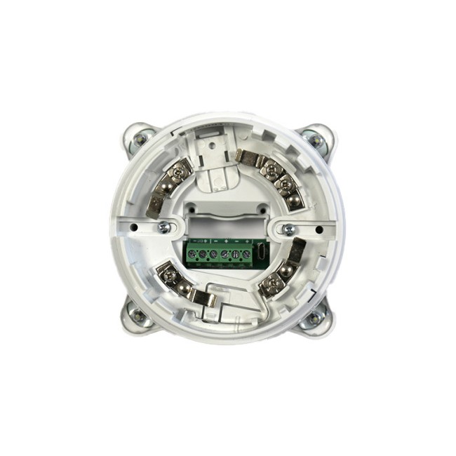 Base bianca con segnalatore ottico/acustico indirizzata a basso consumo