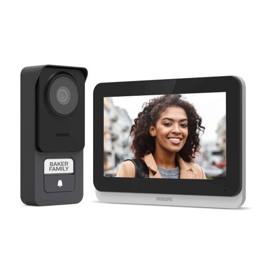 Kit videocitofonico 2 FILI e WiFi PHILIPS connesso, immagine 3K - Serie WelcomeEye Connect 3