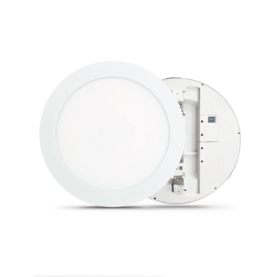 Plafoniera LED tonda potenza selezionabile 18W/24W/36W luce selezionabile 3600lm diametro 400mm con staffa aggiuntiva per semi-