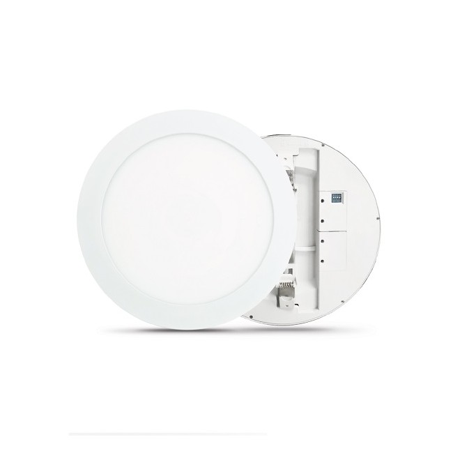 Plafoniera LED tonda potenza selezionabile 18W/24W/36W luce selezionabile 3600lm diametro 400mm con staffa aggiuntiva per semi-