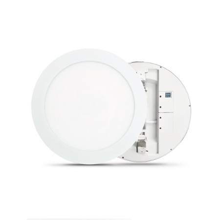 Plafoniera LED tonda potenza selezionabile 18W/24W/36W luce selezionabile 3600lm diametro 400mm con staffa aggiuntiva per semi-