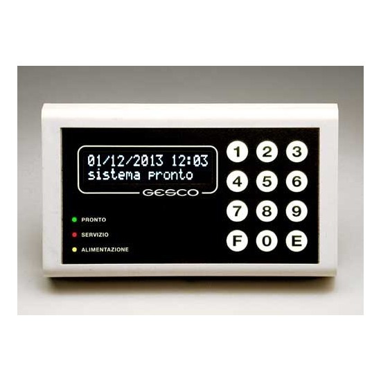 Tastiera GESCO K32 bus lcd nera soft-touch illuminata con lettore chiavi NERA