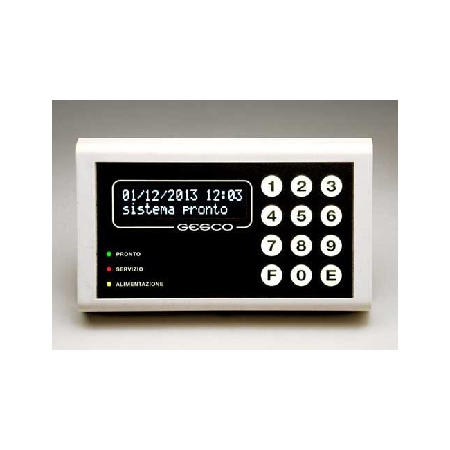 Tastiera GESCO K32 bus lcd nera soft-touch illuminata con lettore chiavi NERA