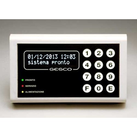 Tastiera GESCO K32 bus lcd nera soft-touch illuminata con lettore chiavi NERA