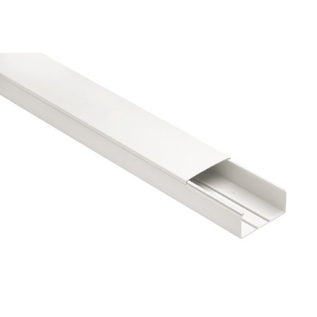 Canala portacavi con coperchio serie CP 100x60mm - verga da 2 metri - RAL 9001