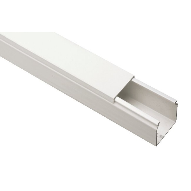 Canala portacavi con coperchio serie CP 60x40mm - verga da 2 metri - RAL 9001