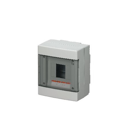 Centralino da parete con portello fumè IP40 - DIN 4 moduli, RAL7035 - Dim.(LxHxP): 150x170x100mm