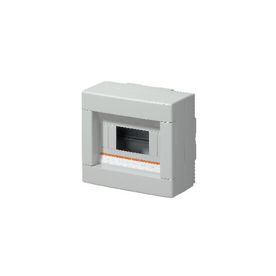 Centralino da parete senza portello IP40 - DIN 8 moduli, RAL7035 - Dim.(LxHxP): 200x180x100mm