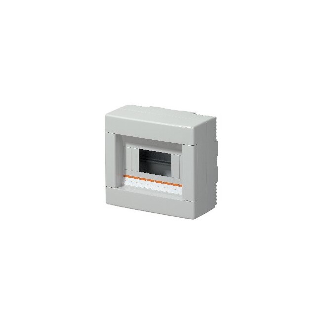 Centralino da parete senza portello IP40 - DIN 8 moduli, RAL7035 - Dim.(LxHxP): 200x180x100mm