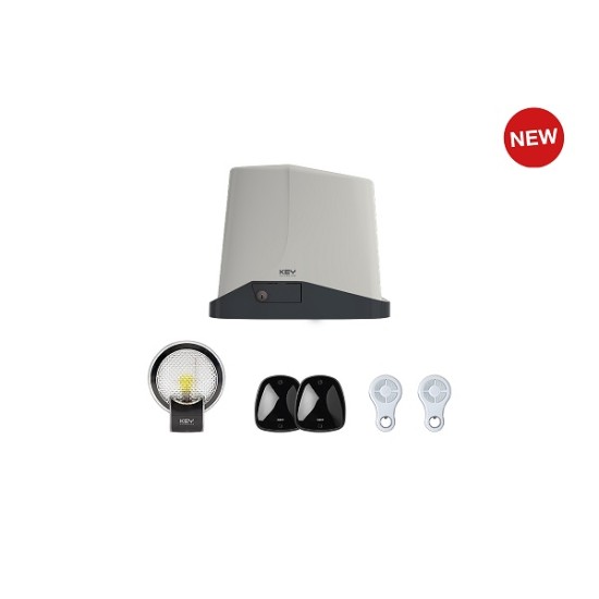 Kit TURBO per l’automazione di cancelli scorrevoli fino a 1200 Kg - 24Vdc - Completo di centrale CT10324 e ricevente