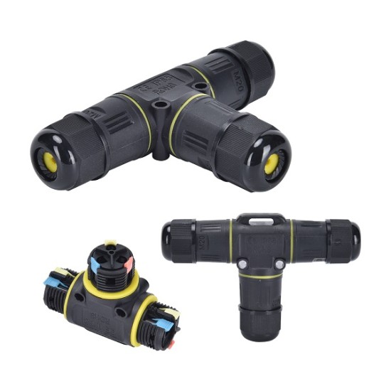 Connettore/Giuntacavo FAST IP68 a T-3 vie