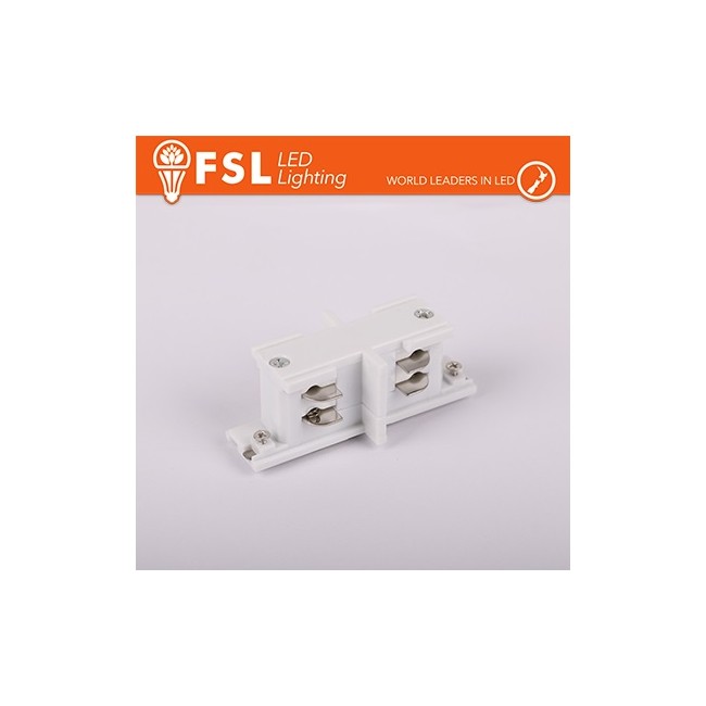 Giunto Forma I mini per binario Trifase BIANCO - EUROTRACK