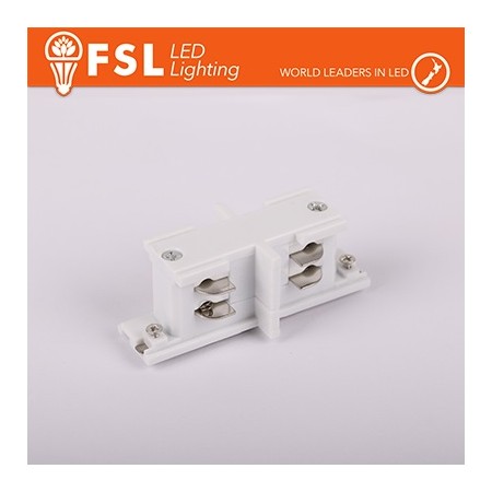 Giunto Forma I mini per binario Trifase BIANCO - EUROTRACK