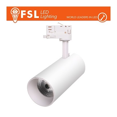 Proiettore a Binario Trifase BIANCO 30W 3500Lm - 3CCT - EUROTRACK