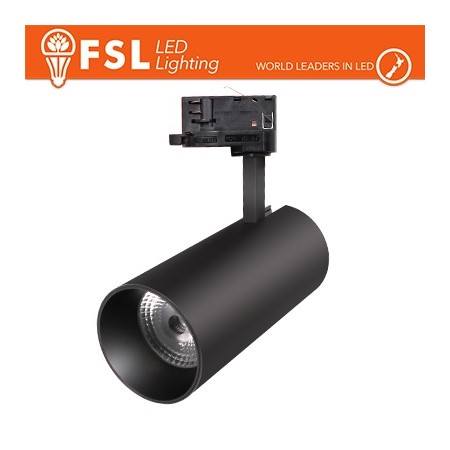 Proiettore a Binario Trifase NERO 30W 3500Lm - 3CCT - EUROTRACK