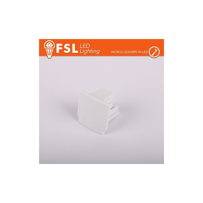 Tappo di chiusura finale per binario trifase BIANCO - EUROTRACK