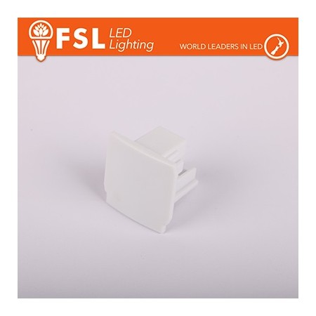 Tappo di chiusura finale per binario trifase BIANCO - EUROTRACK