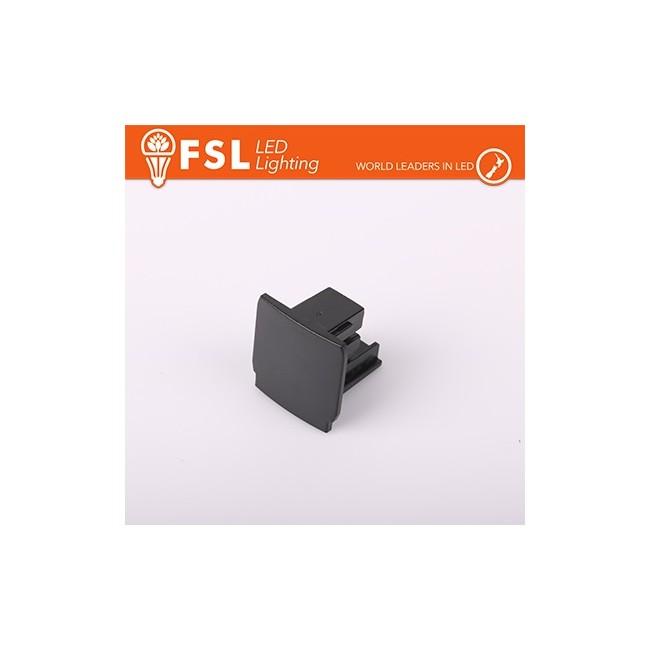 Tappo di chiusura finale per binario trifase NERO - EUROTRACK