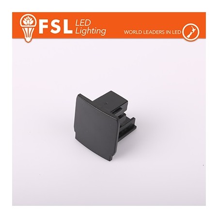 Tappo di chiusura finale per binario trifase NERO - EUROTRACK