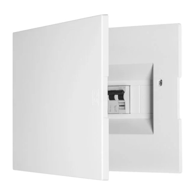 Centralino da incasso ESSENZA per pareti in muratura o cartongesso - DIN 12 moduli, BIANCO - Dim.(LxHxP): 328x240x11mm