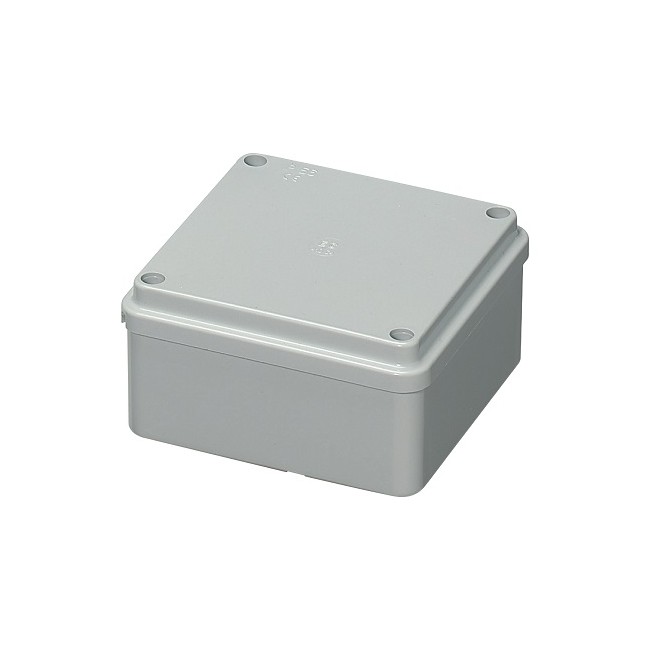 Cassetta di derivazione quadra con pareti lisce e coperchio basso - IP56 - 100x100x50 mm