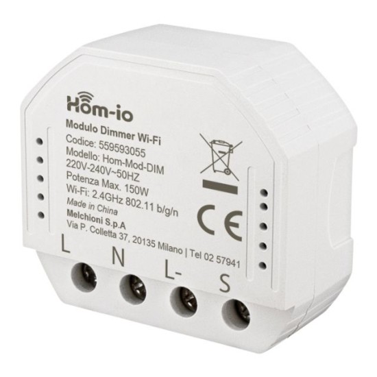 Dimmer da incasso 150W wifi hom-io domotica HOM-MOD-dim