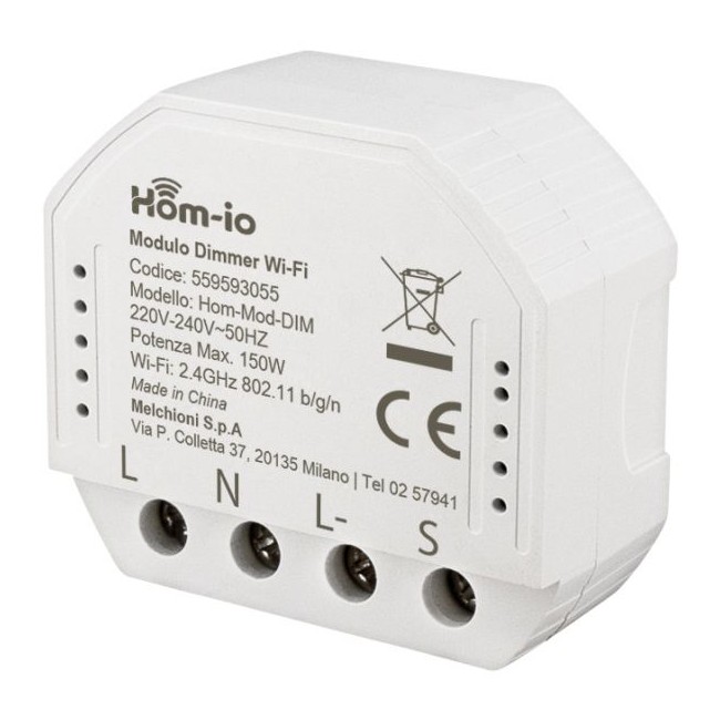 Dimmer da incasso 150W wifi hom-io domotica HOM-MOD-dim