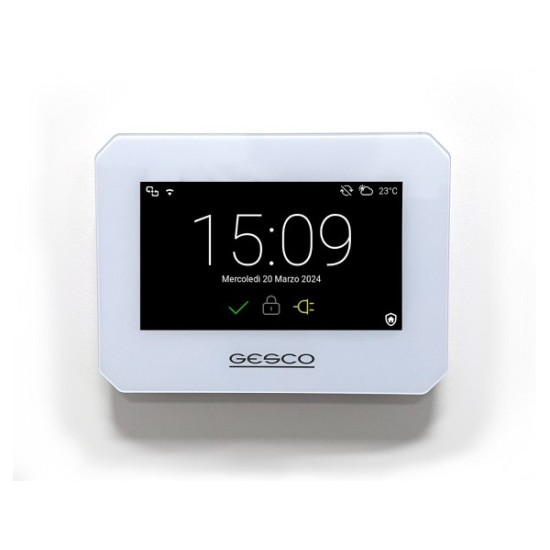 Tastiera GESCO bus touch screen 4,3” con lettore chiavi seriale e WiFi 2.4 GHz - BIANCA