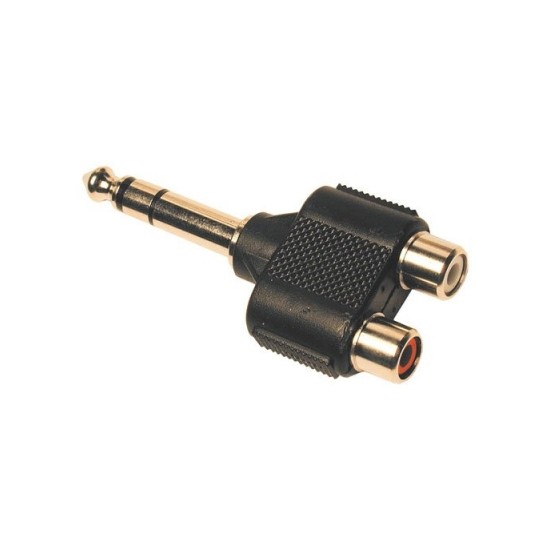 Acquista Adattatore spina JACK 6,3mm stereo - 2 prese RCA | Tiessee...